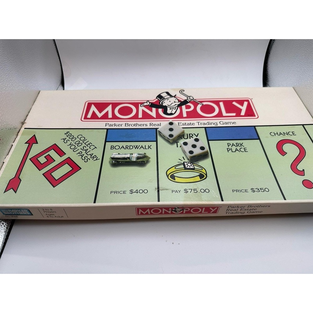 Vintage Parker Brothers Monopoly Estate Trading Board Game Complete Used‎